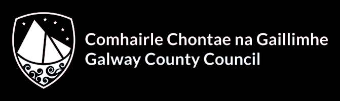 Galway County Council Logo in Black and White
